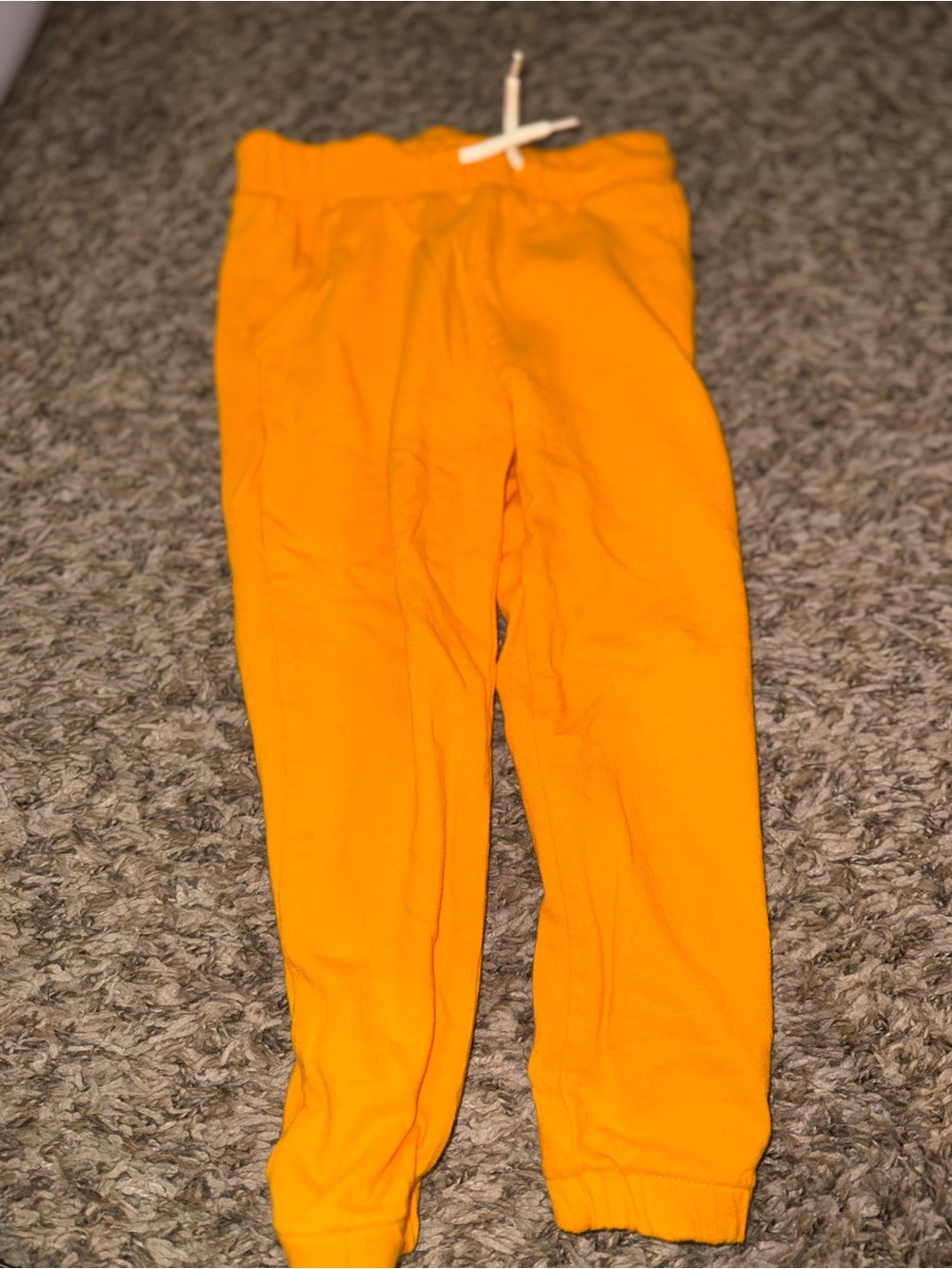 Kids Orange Drawstring Jogger Pants 3T